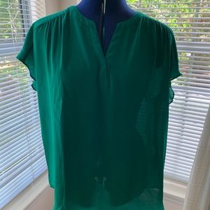 Emerald Green Large Banana Republic Blouse